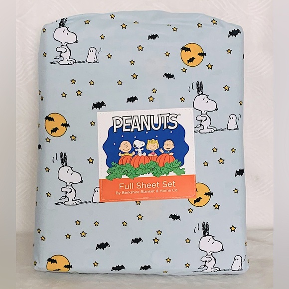 Peanuts Snoopy Halloween Spooky Ghosts Sheet Set - Full - Picture 1 of 5